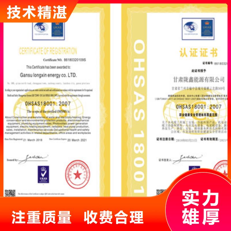 ISO9001质量管理体系认证2024专业的团队