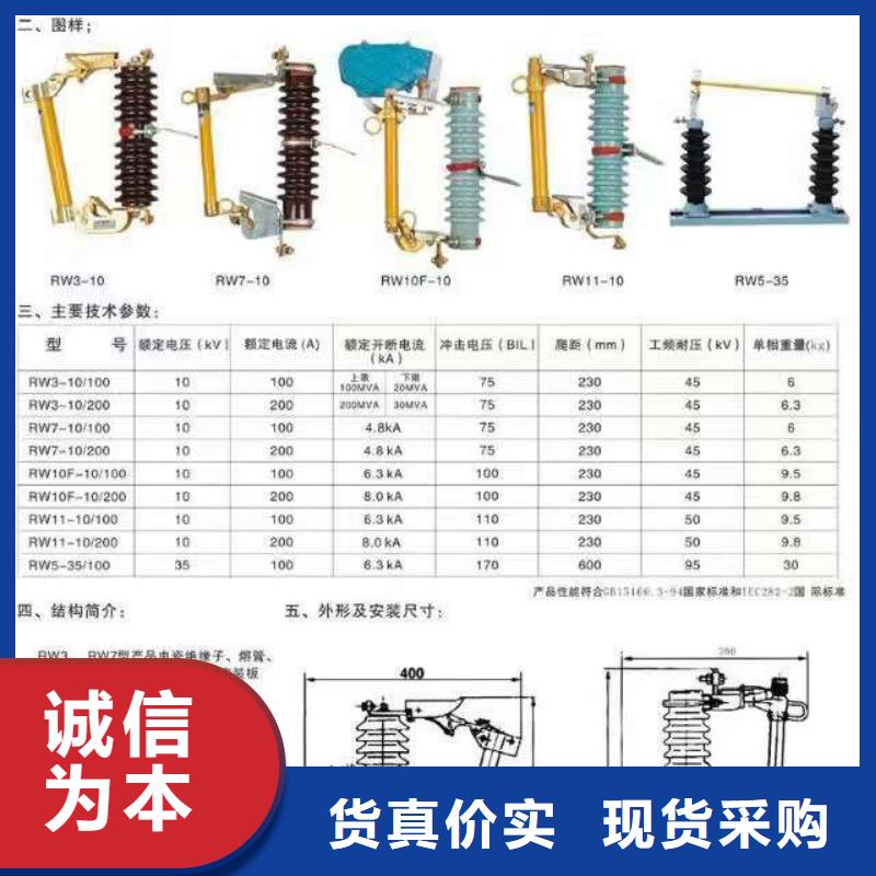 熔断器金属氧化物避雷器货源充足